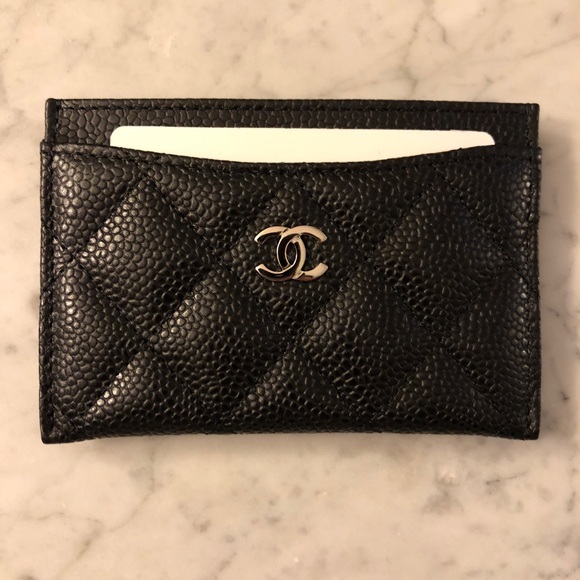 🌟SOLD🌟BNIB Chanel Flat Cardholder Black with SHW - Picture 3 of 8